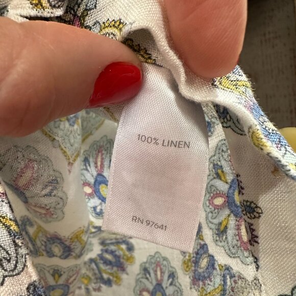 J.Jill Linen Sleeveless Button Top Sz Large - Picture 3 of 7